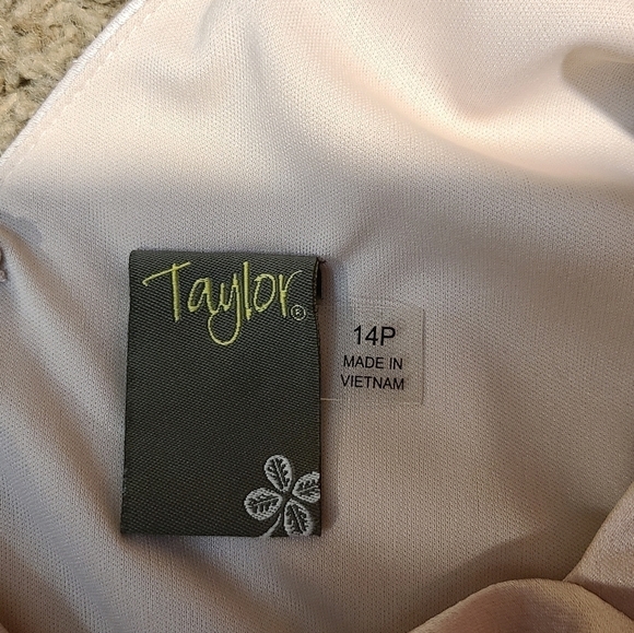 Taylor satin champaign color dress size 14P - Picture 11 of 15